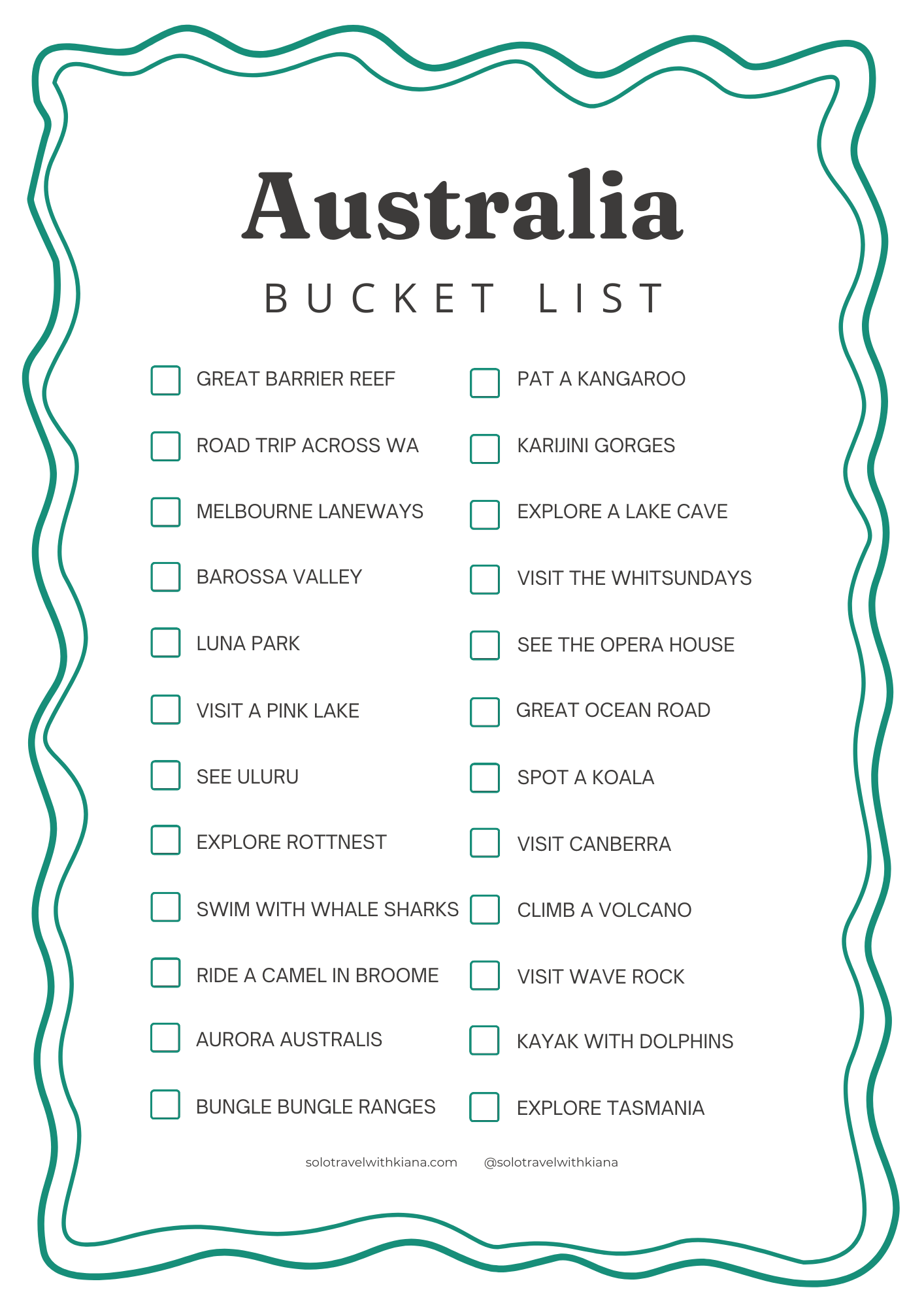 Australia Bucket List Australia Bucket List