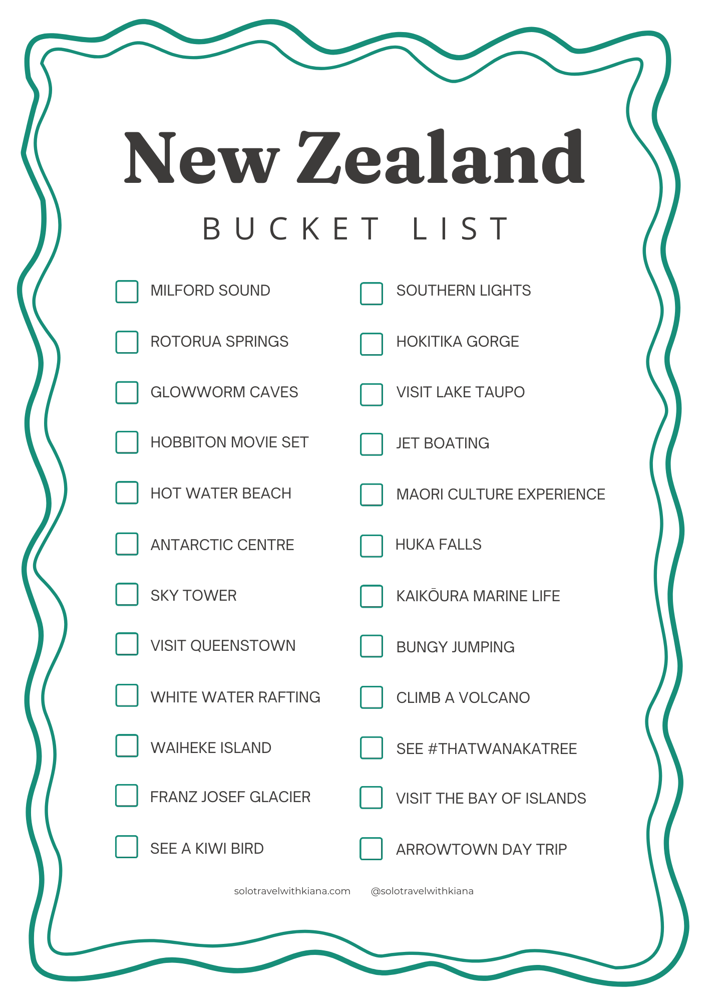 New Zealand Bucket List image New Zealand Bucket List image