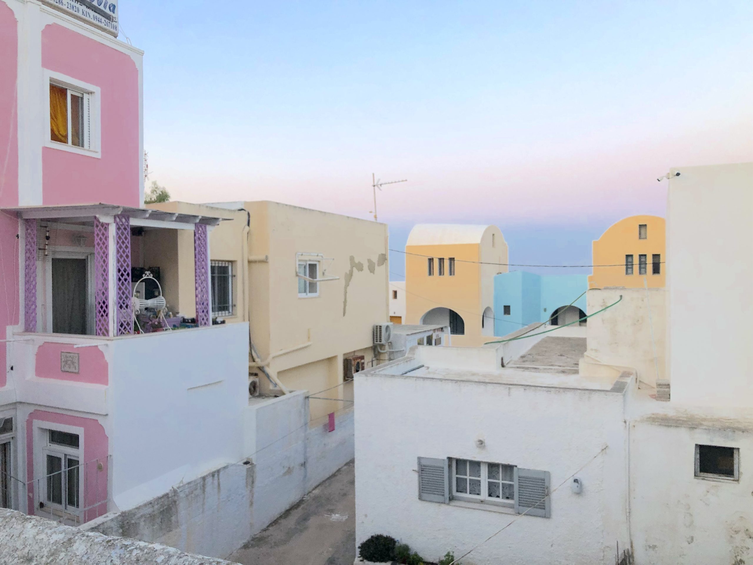 Santorini Colourful buildings Santorini Colourful buildings