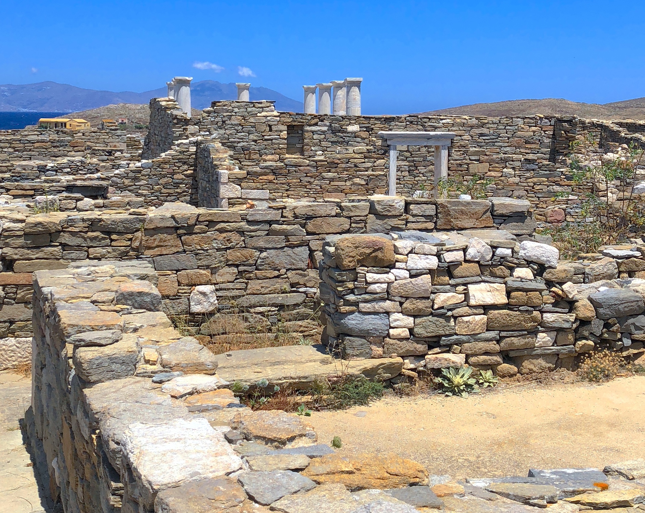 Delos Greece Ruins Monument Delos Greece Ruins Monument