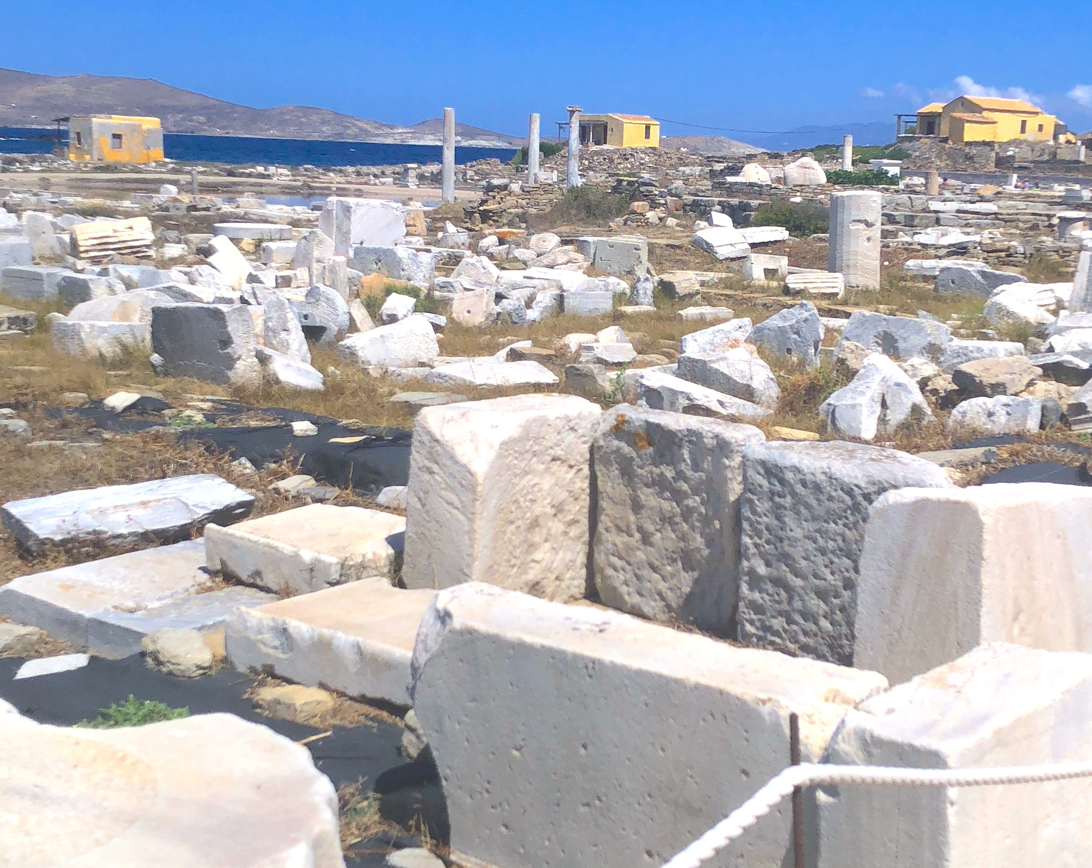 Delos Greece Ruins Monument Delos Greece Ruins Monument